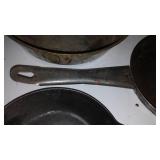 Metal Skillets 6, 6.5 And 9 In.