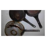 Metal Skillets 6, 6.5 And 9 In.