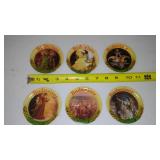 6 Budweiser Coasters Enamel Metal.