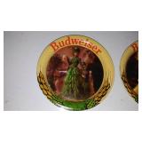 6 Budweiser Coasters Enamel Metal.