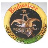 6 Budweiser Coasters Enamel Metal.