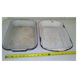 2 Enamelware Cake Pans.