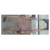 Antique wood and metal draw bar
