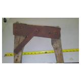 Antique wood and metal draw bar