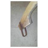 Antique wood and metal draw bar