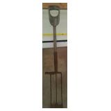 Antique wood and metal shovel