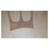 Antique wood and metal shovel