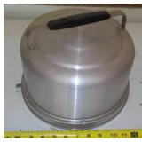 Vintage Cake Carrier - Aluminum - Locking