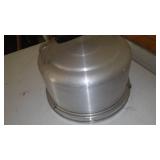 Vintage Cake Carrier - Aluminum - Locking