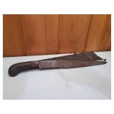 Old Knife With Wood Case