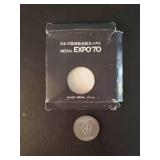 Vintage EXPO 70 Sterling Silver Medal
