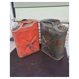 Two Vintage USMC Gas Cans