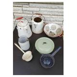 Collection Of Vintage Enamelware