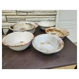 Collection Of Vintage Enamelware