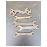 Five Old International Harvester Wrenches