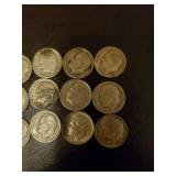 Collection Of 12 Silver Dimes