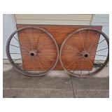 Pair Of Antique Wagon Wheels