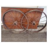 Pair Of Antique Wagon Wheels