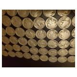 Collection Of Old Buffalo Head Nickles