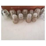 Collection Of Vintage Glass Insulators