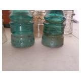 Collection Of Vintage Glass Insulators
