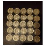 Collection Of 25 Silver Dimes