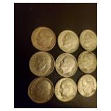 Collection Of 15 Silver Dimes