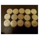 Collection Of 15 Silver Dimes