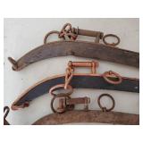 Four Vintage Horse Yolks