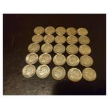 Collection Of 25 Silver Dimes