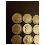Collection Of 15 Silver Dimes