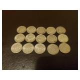 Collection Of 15 Silver Dimes