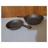 Two Cast Iron Skillets