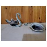 Two Vintage Handblown Glass Art Pieces
