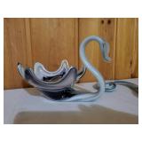 Two Vintage Handblown Glass Art Pieces