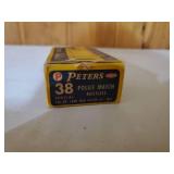 Peters Rustless Police Match .38 Special 148 Grain Wad Cutters