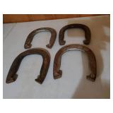 Four Vintage 2.5. LB Top Ringer Horseshoes