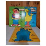 Three Large Vintage Sesame Street Coloring Books