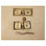 Collection Of Silver Currency