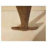 Vintage Double Sided Axe With Curved Handle