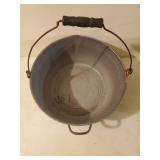 Two Vintage Grey Graniteware Style Buckets