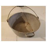 Two Vintage Grey Graniteware Style Buckets