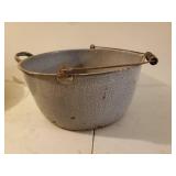 Two Vintage Grey Graniteware Style Buckets