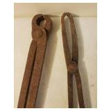 Two Old Blacksmiths Tongs