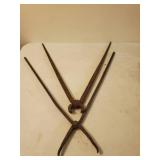 Two Old Blacksmiths Tongs