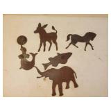 Collection Of Vintage Metal Animal Cutouts