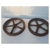 Pair Of Old Iron Wheels