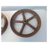 Pair Of Old Iron Wheels