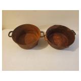 Two Vintage Cast Iron Pots