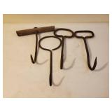 Four Vintage Hay Hooks
